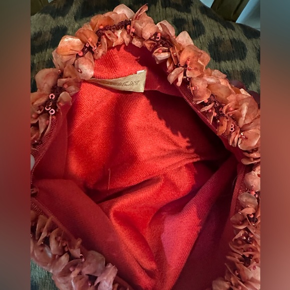 NEW Nanncay Mazzy Embellished Tulle Clutch Pink - Picture 12 of 12